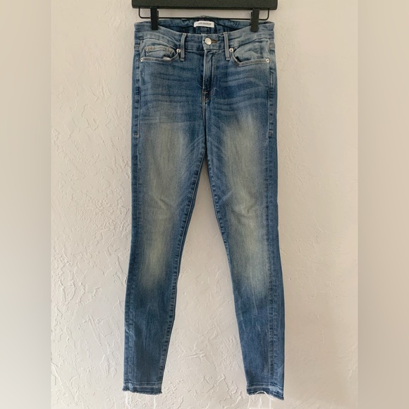 Good American Good Legs Released Hem Skinny Jeans Blue017 Super Stretch Size 6 - Picture 2 of 12